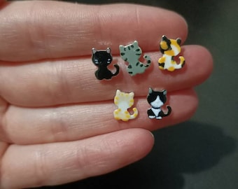 Custom Cat Stud Earrings