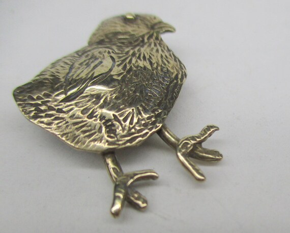 Brass chick pin , seems like a hand made / studio… - image 7