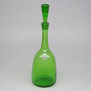Blenko Decanter With Stopper , Green , 6626 / 6626S Joel Myers