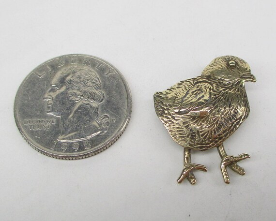 Brass chick pin , seems like a hand made / studio… - image 6
