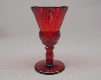 New Martinsville ruby red wine glass  Lady Astor or No. 15 - price each four available (2387)