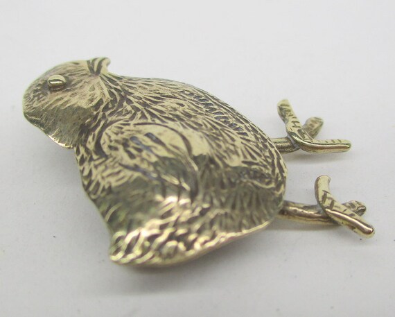 Brass chick pin , seems like a hand made / studio… - image 9