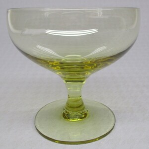 Russel Wright American Modern glass in chartreuse  liquor / cocktail (inv#1993E)