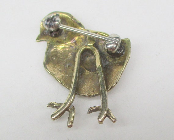 Brass chick pin , seems like a hand made / studio… - image 2