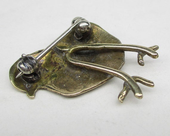 Brass chick pin , seems like a hand made / studio… - image 4