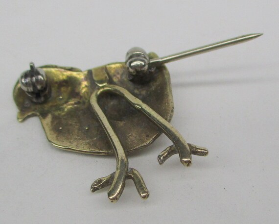 Brass chick pin , seems like a hand made / studio… - image 5