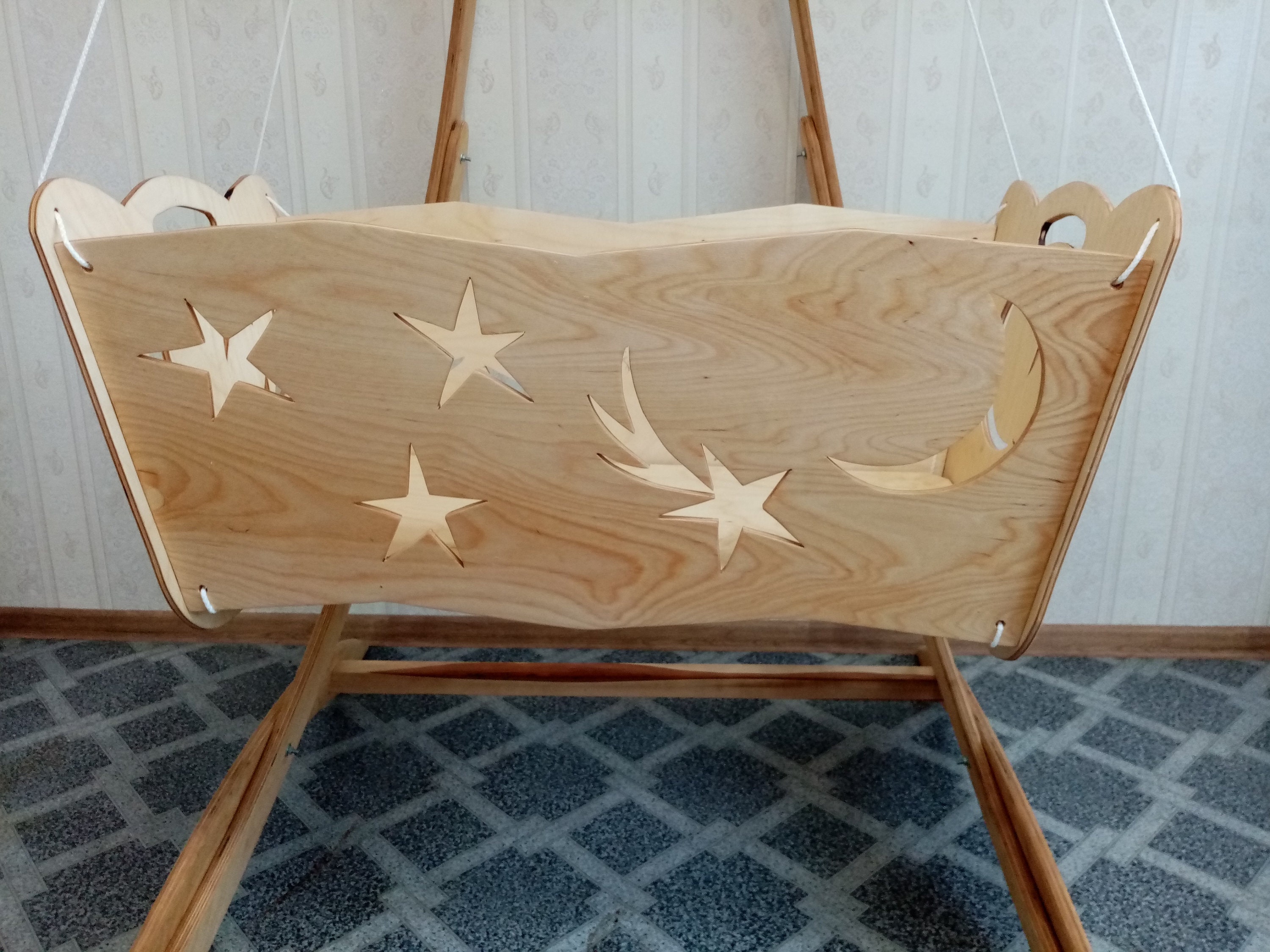 Baby Cradle hanging swinging Wooden Swing for Baby DIY Etsy