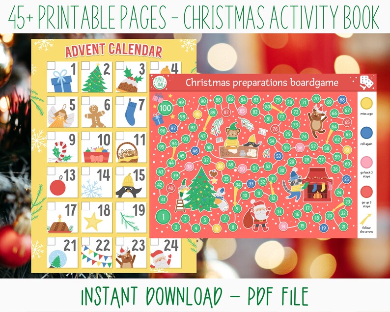 Christmas Activity Printable Workbook for Kids image 6