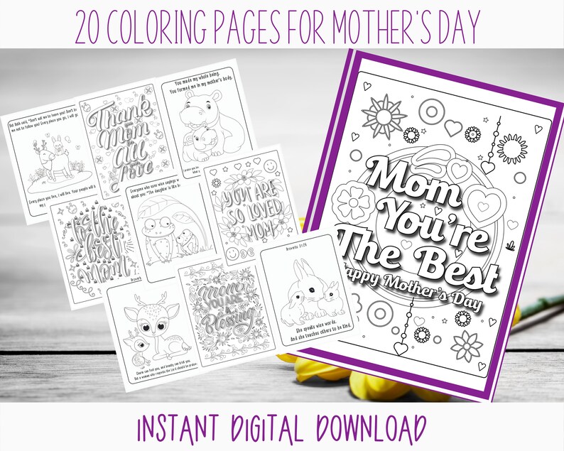 Mother's Day Printable Coloring Pages for the Christian Mother With ...
