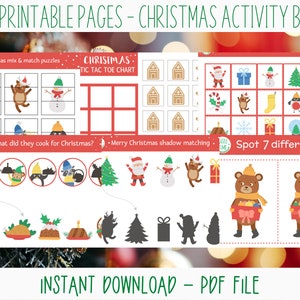 Christmas Activity Printable Workbook for Kids image 2