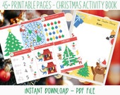 Christmas Activity Printable Workbook for Kids