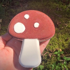 Mystic Mushroom Bath Bomb • Petrichor Earth Moss Scent • Rainbow Surprise Inside • Gift for Outdoors Lover