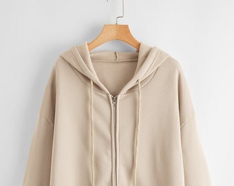 Hoodie oversize zippé clearance