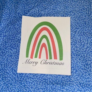 Merry Christmas Regenbogen Sticker