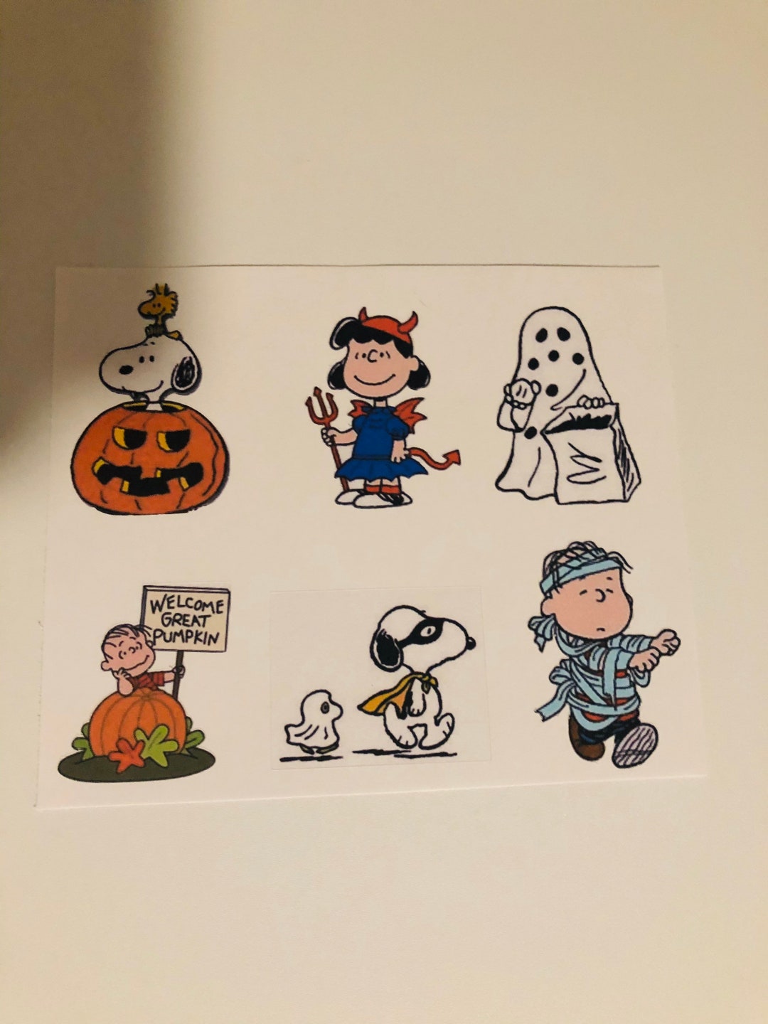 Peanuts Halloween Sticker Pack Etsy