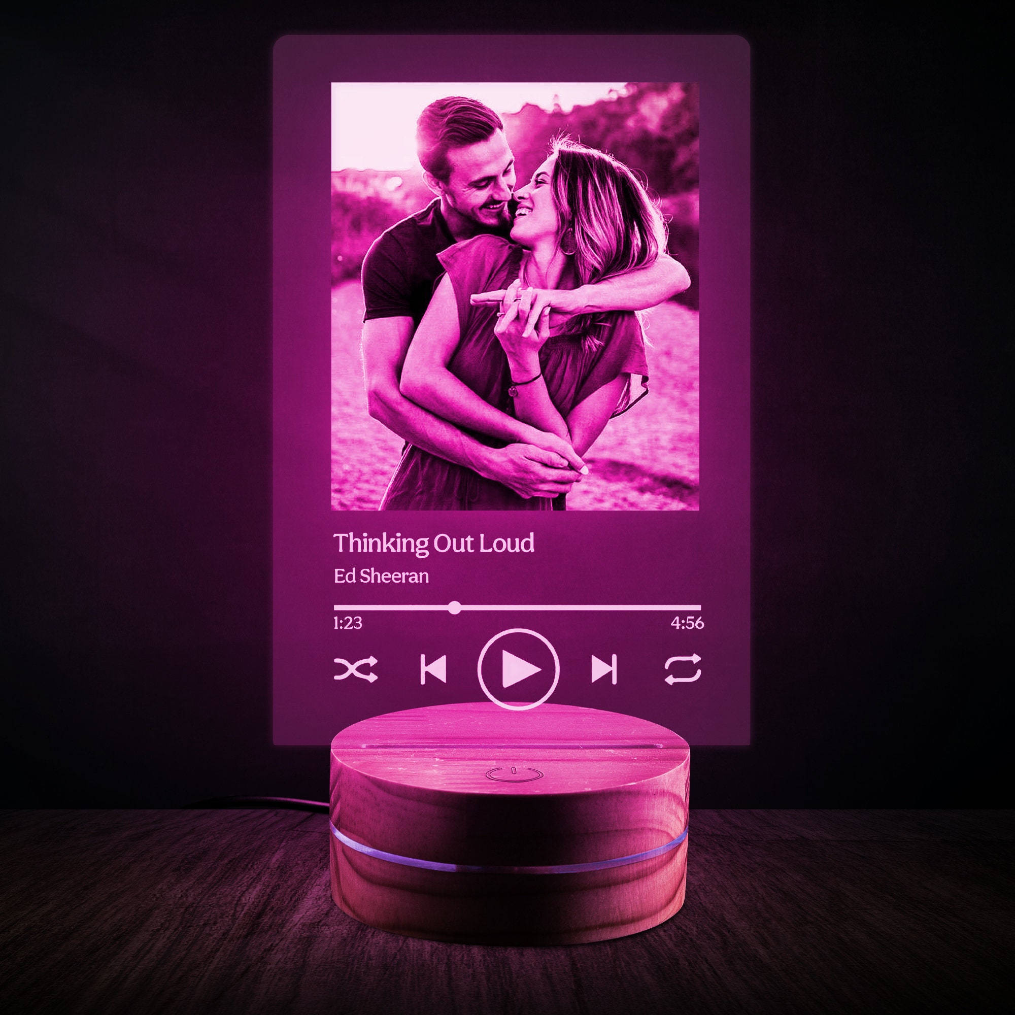 Spotify Night Light Plaque Custom Personalized Gift For Etsy