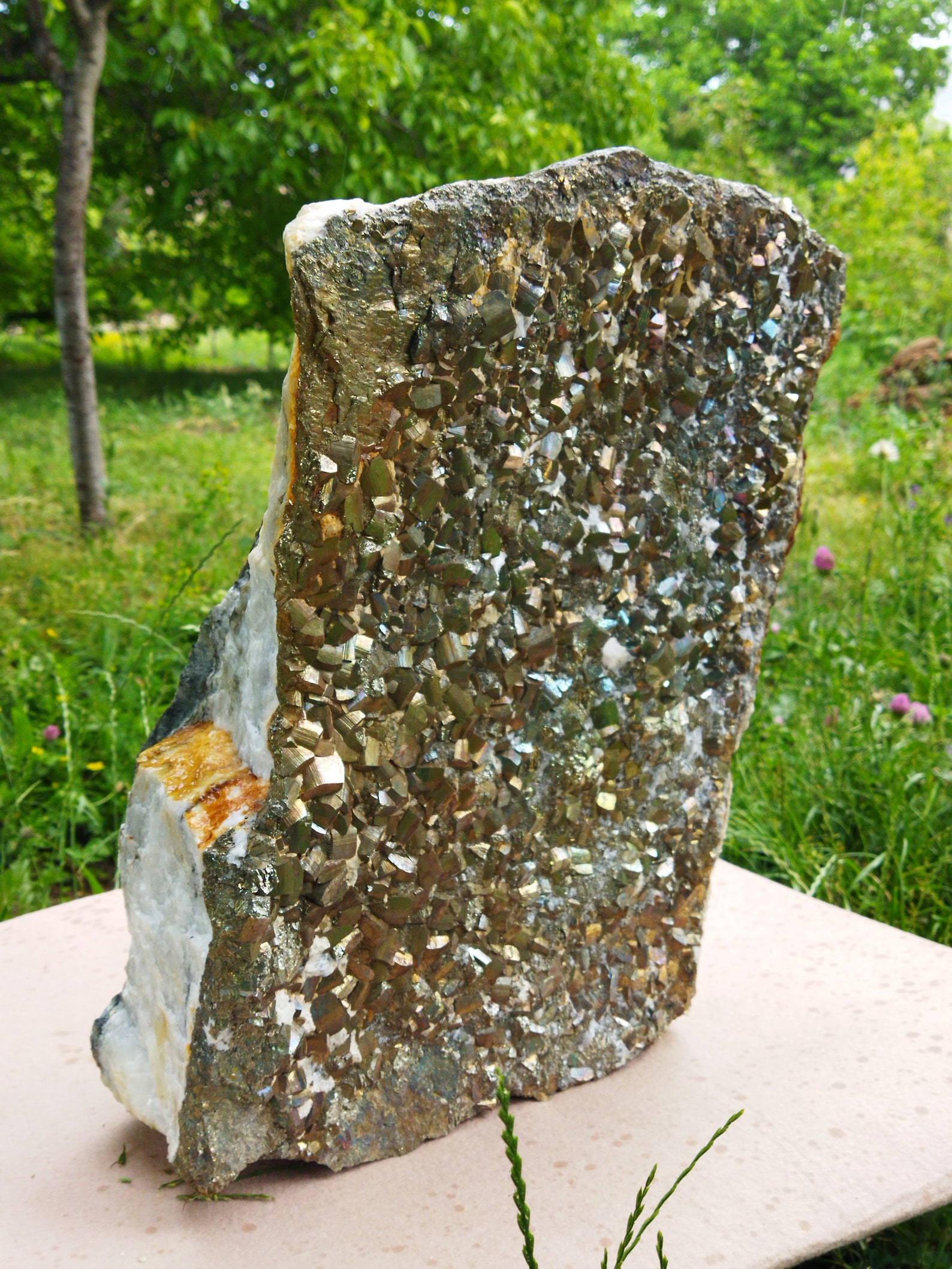 Raw Rainbow Pyrite Stone. 55 KG 250000 Karat.48x30x15cm