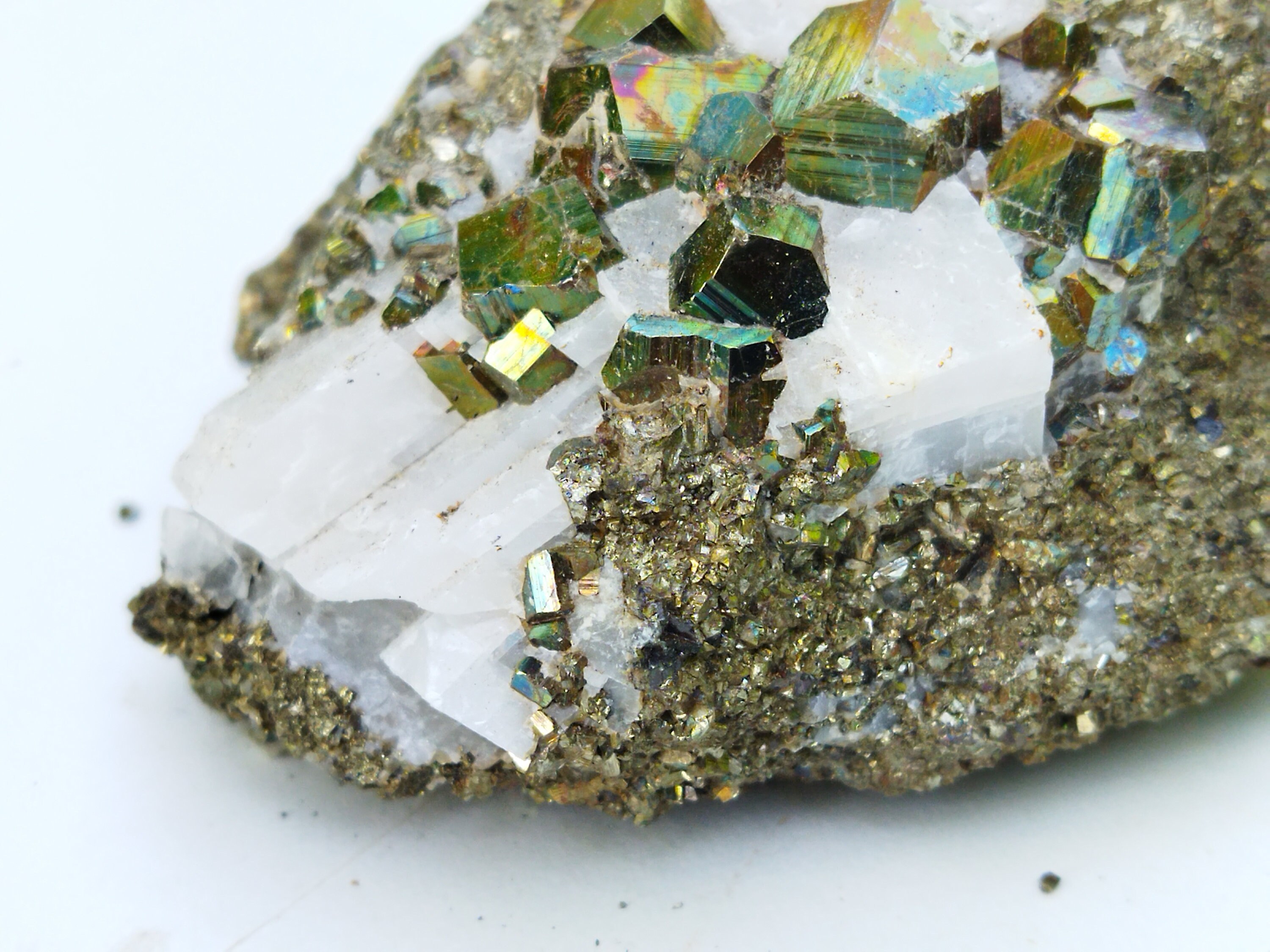 PYRITE and CALCITE Cubes Rainbow Pyritespecial Etsy
