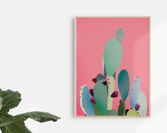 Abstract Cactus wall art, Abstract printable wall art, Abstract Wall Art Prints, Cactus Art, Modern wall art, LOOKING SHARP