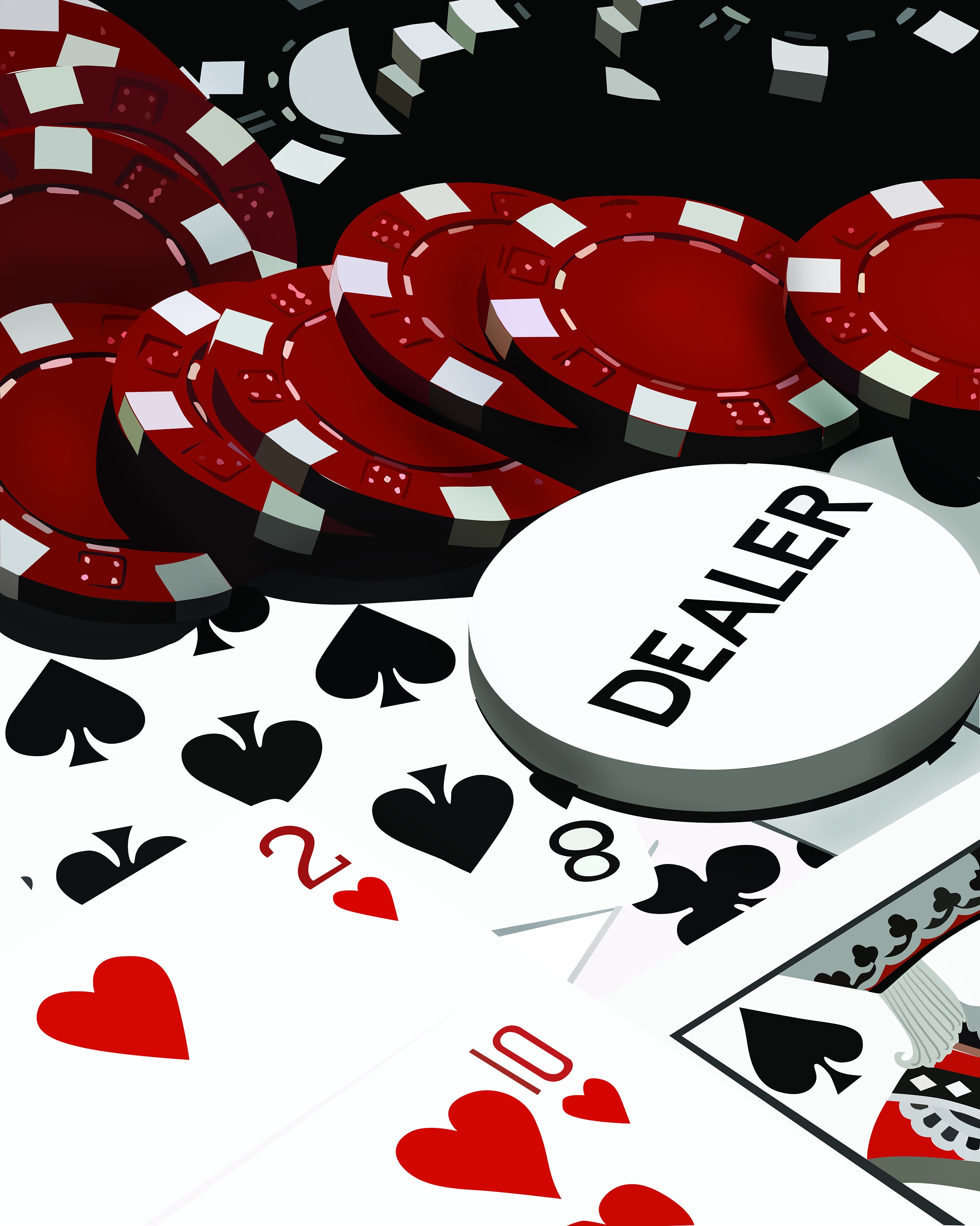 DEALER'S CHOICE Poker Wall Art Abstract Wall Art Game Etsy
