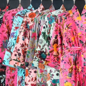 Handgemaakte Yak Wol Unisex Kimono/House Lounge Robe Kleding Gender-neutrale kleding volwassenen Pyjamas & Badjassen Jurken Classic Paars &Groen Paisley Print Elegante warme badjas Kerstcadeau 