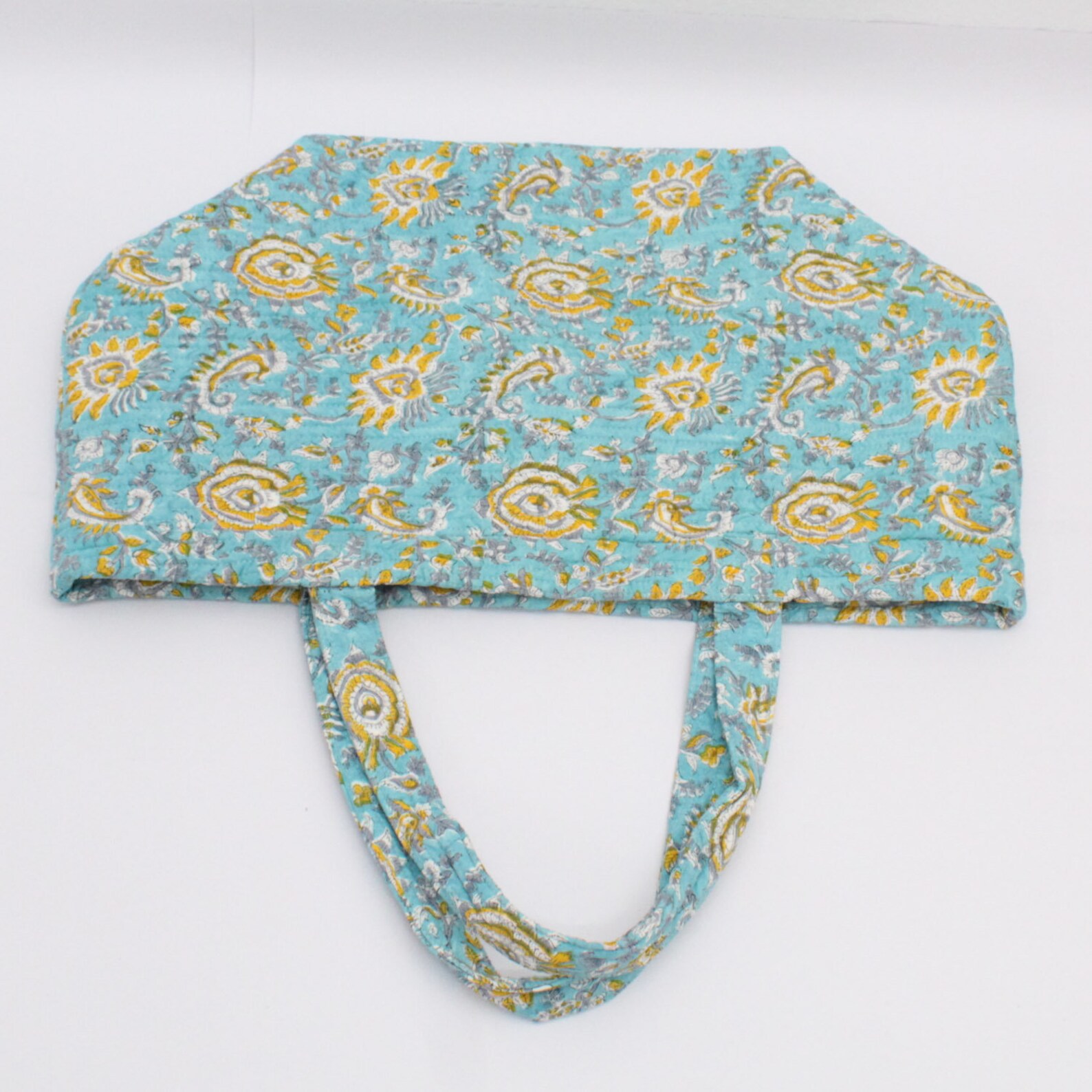 Indian Cotton Quilted Block Printed Beach Bag Stylish Large Etsy France