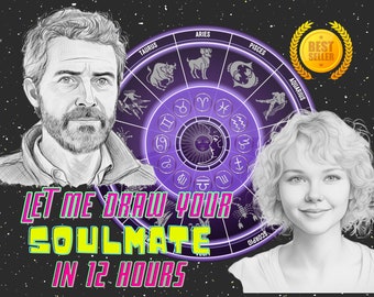 I Will Draw & Describe Your Future Soulmate Psychic Reading Sketch by The Psychic Being