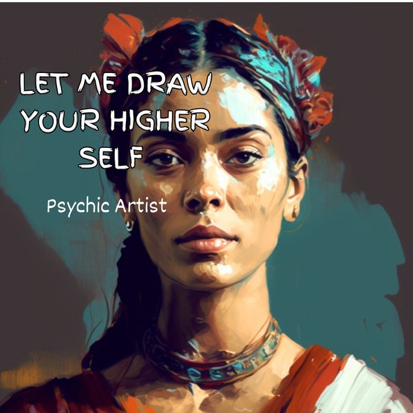 Higher Self Drawing Psychic Artist - I Will Draw Your Higher Self, Daimon Portrait Psychic Drawing 12H Delivery