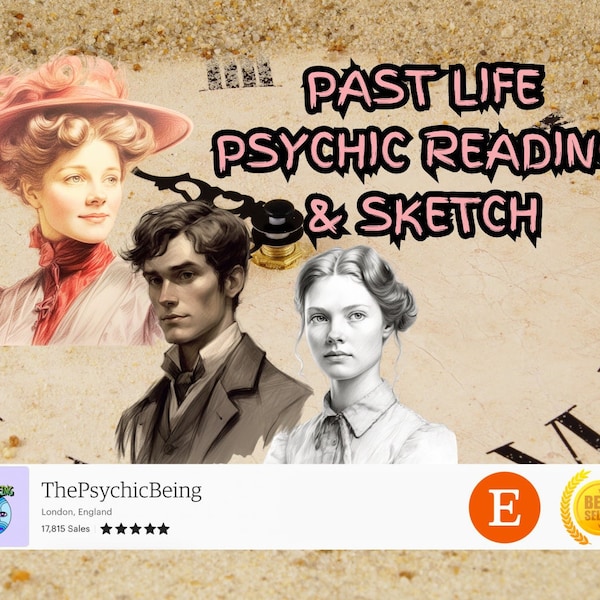 Past Life Psychic Reading & Sketch - Same Day Reading
