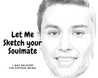 INTERNATIONAL BESTSELLER - I Will Draw & Describe Your Future Soulmate Psychic Reading Sketch by The Psychic Being