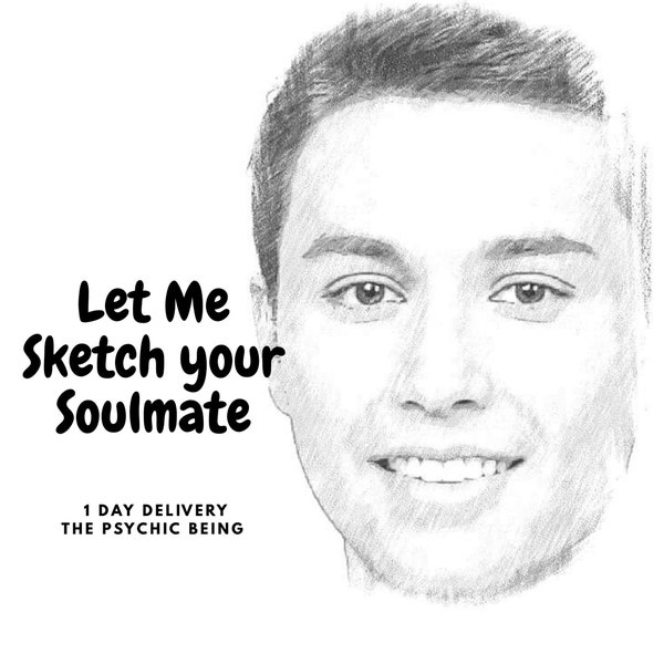 INTERNATIONAL BESTSELLER - I Will Draw & Describe Your Future Soulmate Psychic Reading Sketch by The Psychic Being