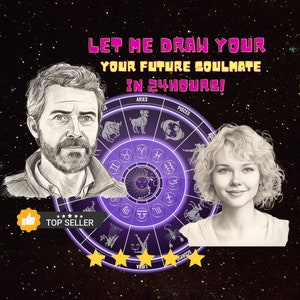 I Will Draw & Describe Your Future Soulmate Psychic Reading Sketch by The Psychic Being