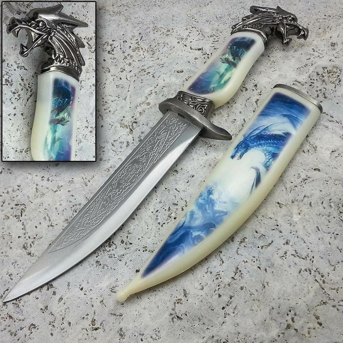Dragon Head Knife 13 Inches Hunting Animal Styles Knives Etsy
