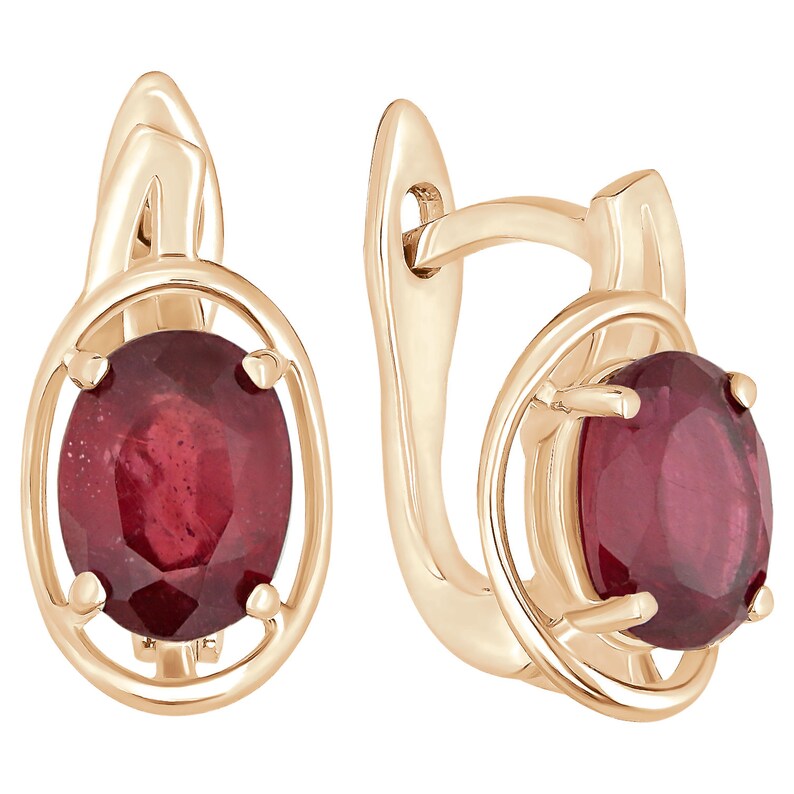Ruby Earrings Silver Earrings For Women Dainty Bridesmaid Earrings with Latch Lock. July Red Birthstone Gift