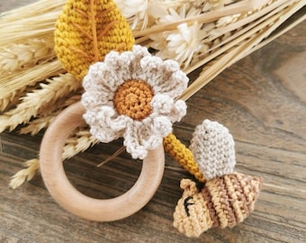 My summer garden rattle - Crochet pattern PDF in english (US terms) French