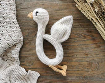 My goose rattle - Crochet pattern PDF in english (US terms) French