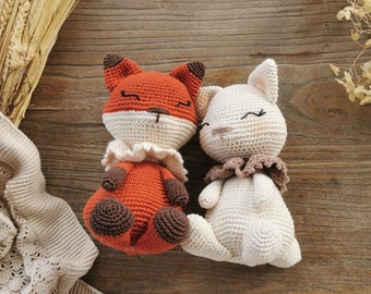 My cuddly fox - Amigurumi crochet pattern PDF in english (US terms) French