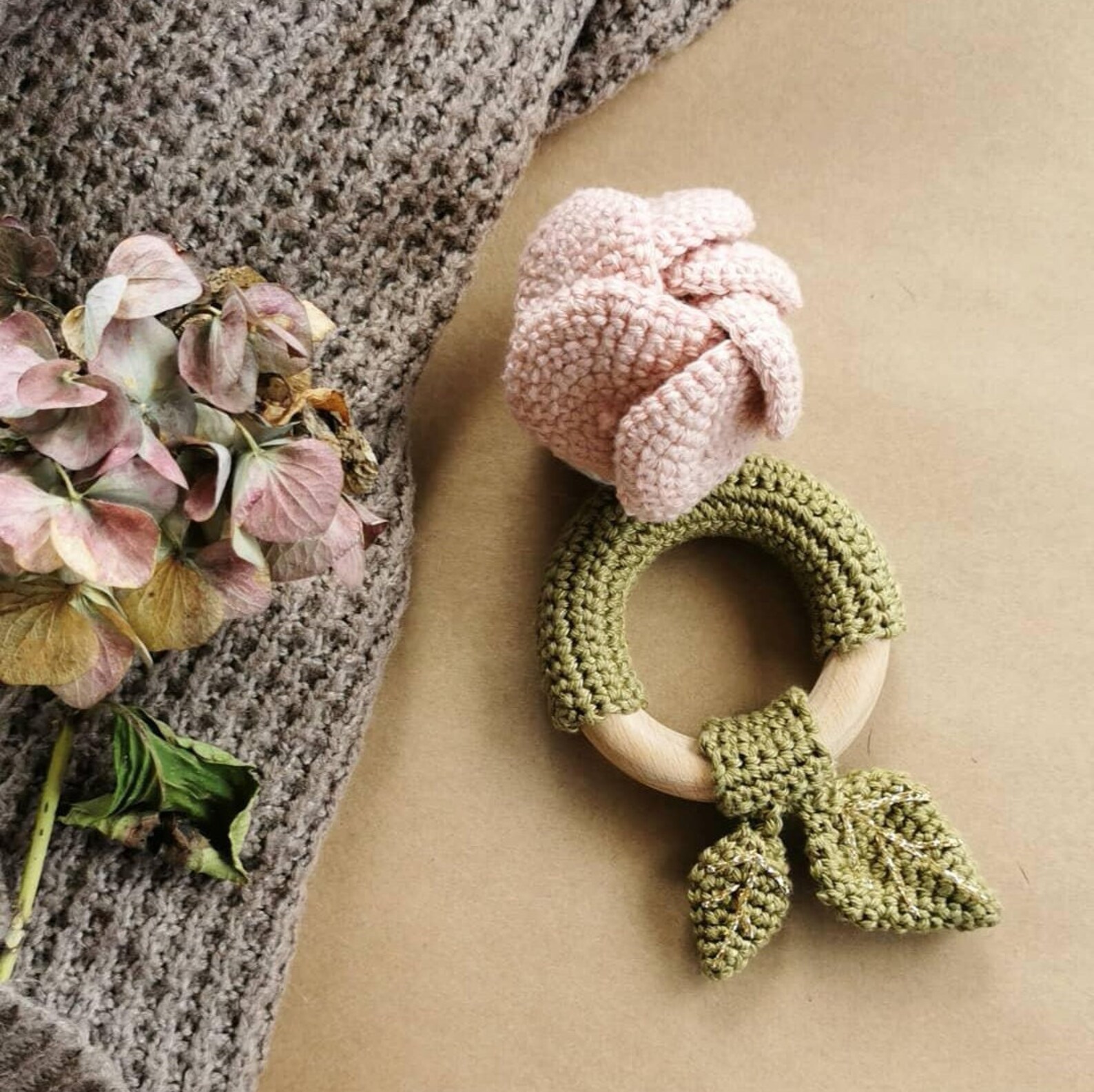 My Flower Rattle - Crochet Pattern PDF in English (US Terms) French - Etsy