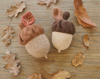 Acorn crochet - Crochet pattern PDF in english (US terms) French