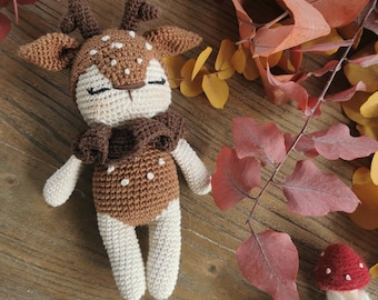 Woodland Friends : My pretty fawn - Crochet pattern PDF in english (US terms) French