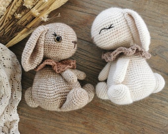 My cuddly bunny - Crochet pattern PDF in english (US terms) French