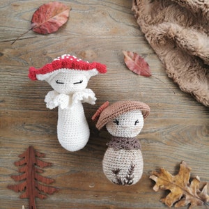 Pilze – Amigurumi Häkelanleitung PDF verfügbar auf Französisch und Englisch
