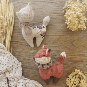 The proud fox - Crochet pattern PDF in english (US terms) French