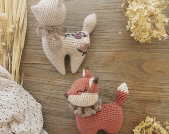 The proud fox - Crochet pattern PDF in english (US terms) French