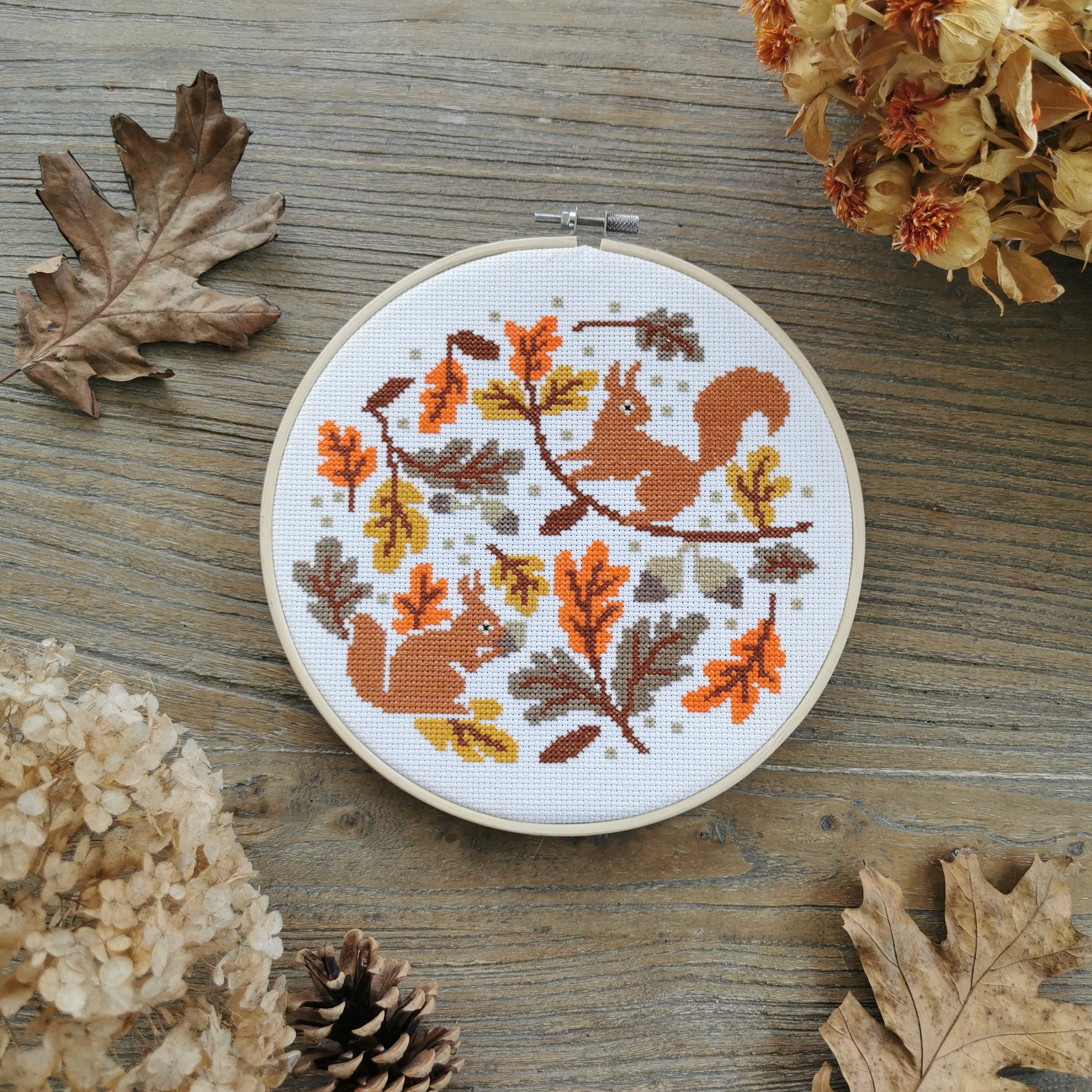 Autumn Days Ornaments Cross Stitch Pattern | It's Sew Emma #ISE-4016