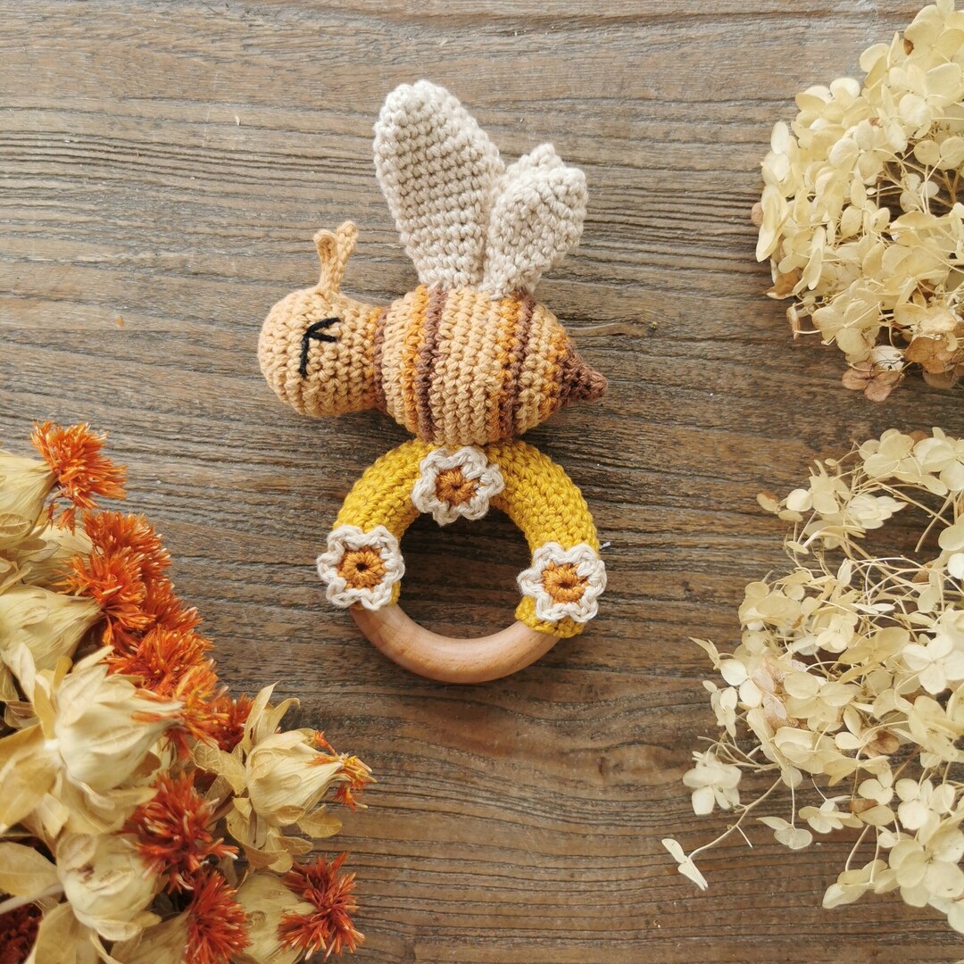 My Bee Rattle - Crochet Pattern PDF in English (US Terms) French - Etsy