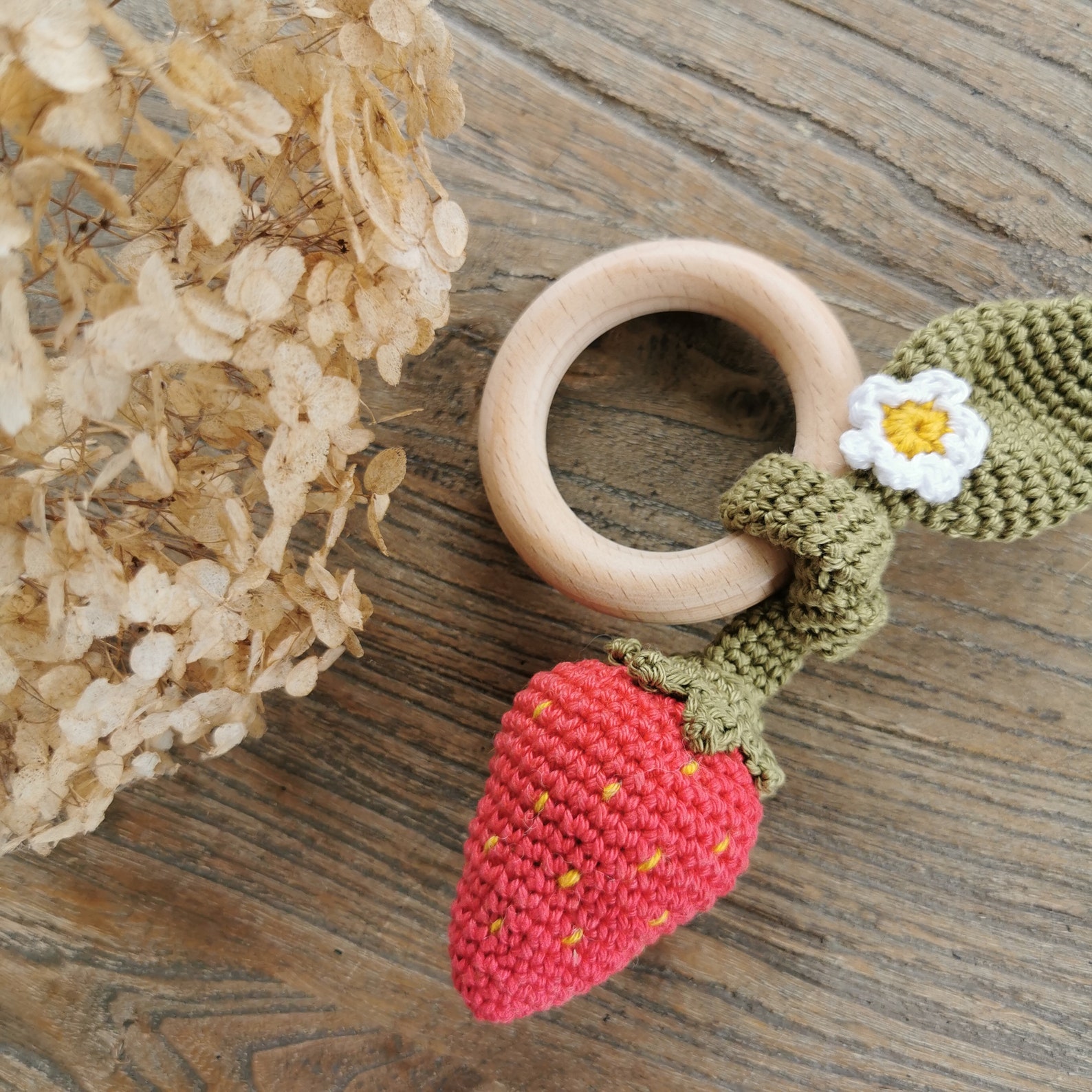 My Strawberry Rattle - Crochet Pattern PDF in English (US Terms) French ...