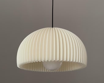 Soft Ivory Dome Pendant Light Shade | Modern Minimalistic Lighting with Ceiling Fixture.