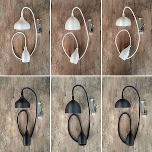 Minimalist Pendant Light Kit: Black & White Rope Cord, E27 Socket