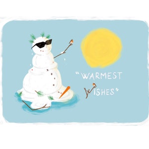 Auguri più calorosi - Cartolina di Natale.